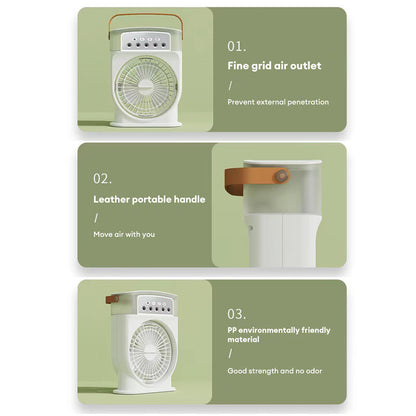 Stay Cool Anywhere – USB Mini Air Conditioner with 5 Mist Sprays