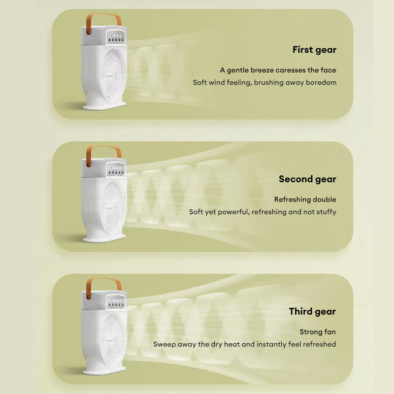 Stay Cool Anywhere – USB Mini Air Conditioner with 5 Mist Sprays