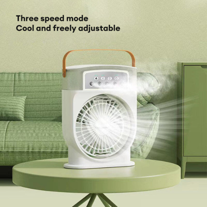 Stay Cool Anywhere – USB Mini Air Conditioner with 5 Mist Sprays