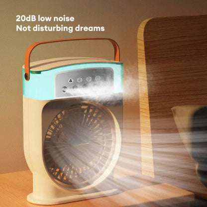 Stay Cool Anywhere – USB Mini Air Conditioner with 5 Mist Sprays